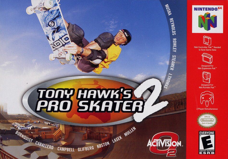 Tony Hawk box art for Nintendo 64